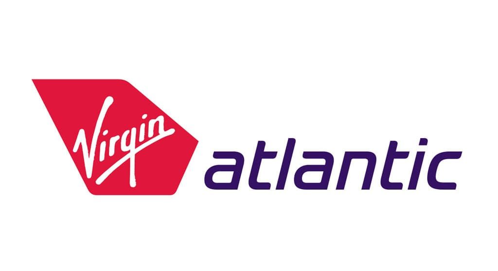 The virgin atlantic logo is on a white background.