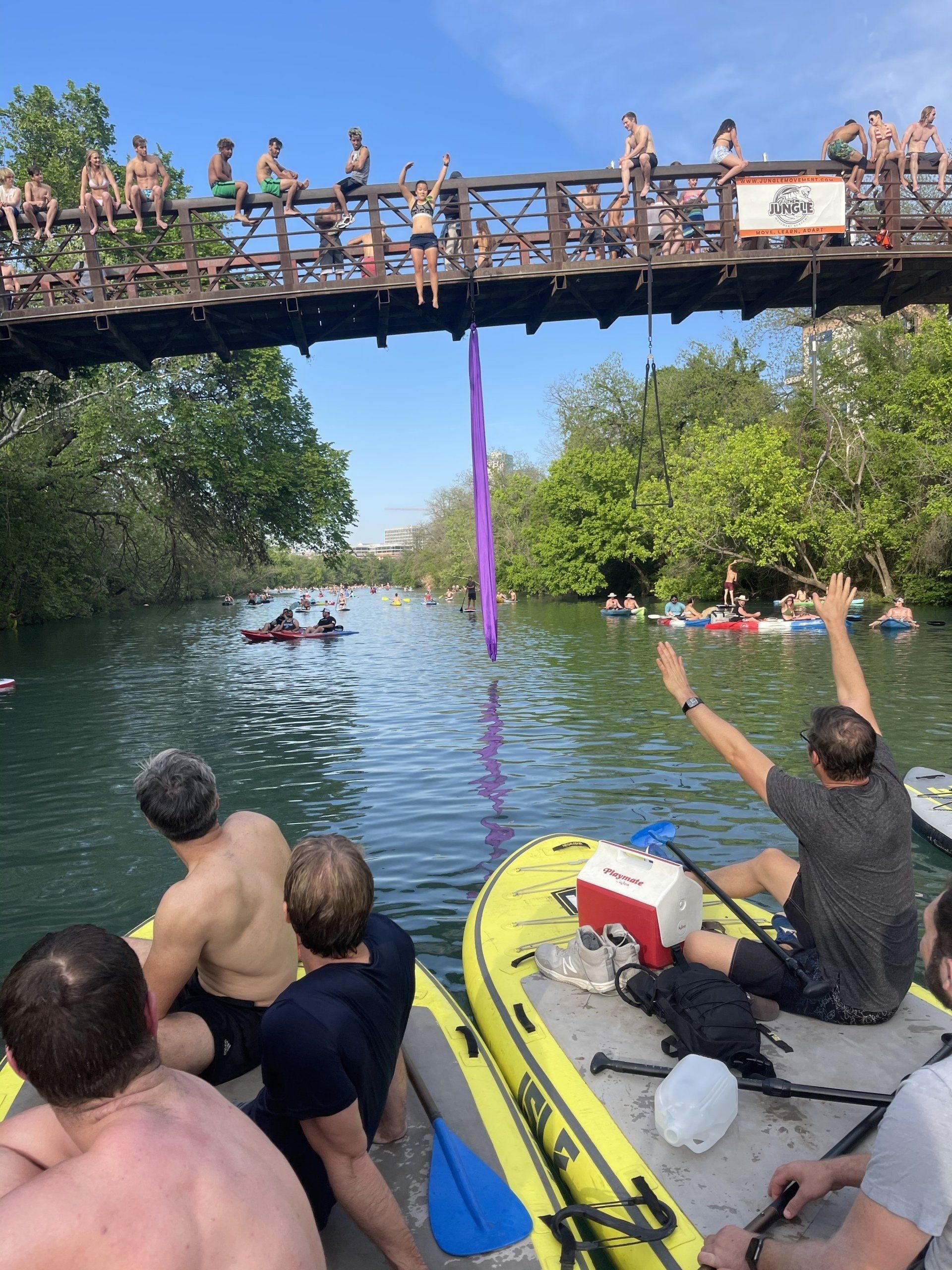Daytime paddle board tour in Austin with Bats & Boats
