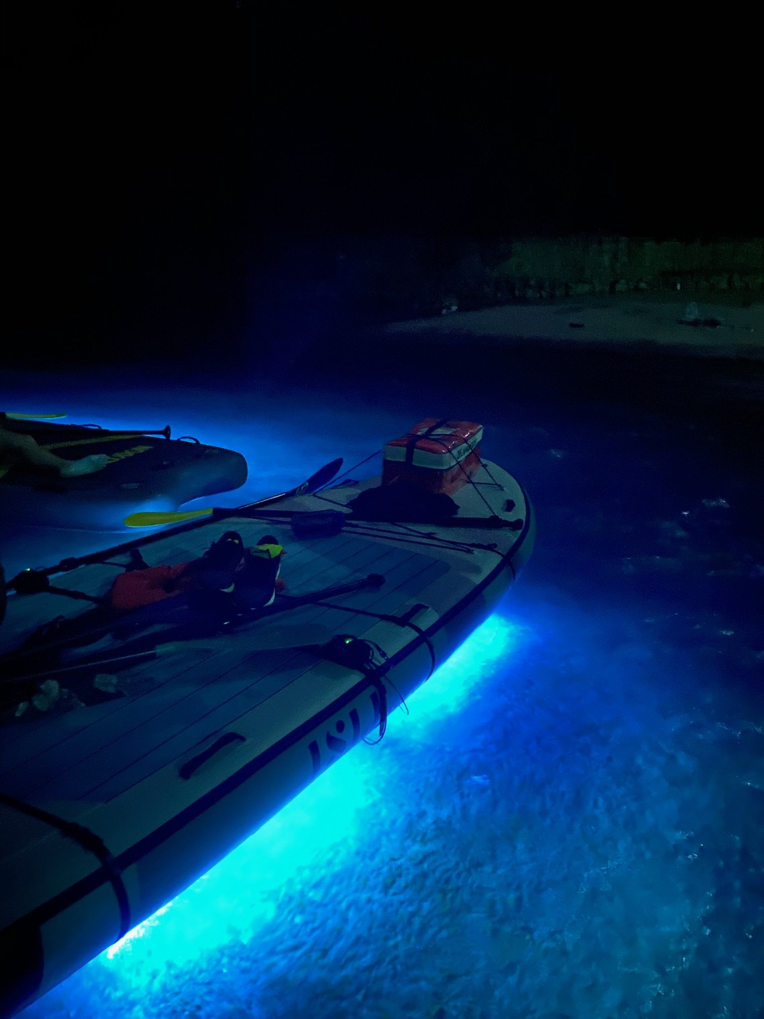 giant paddle board with glow lights