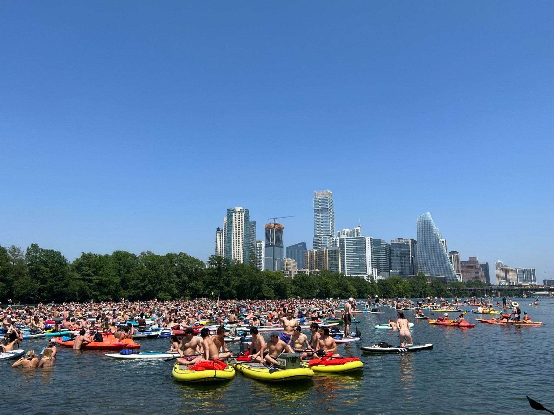 party island austin tx paddle board tours with boats and bats