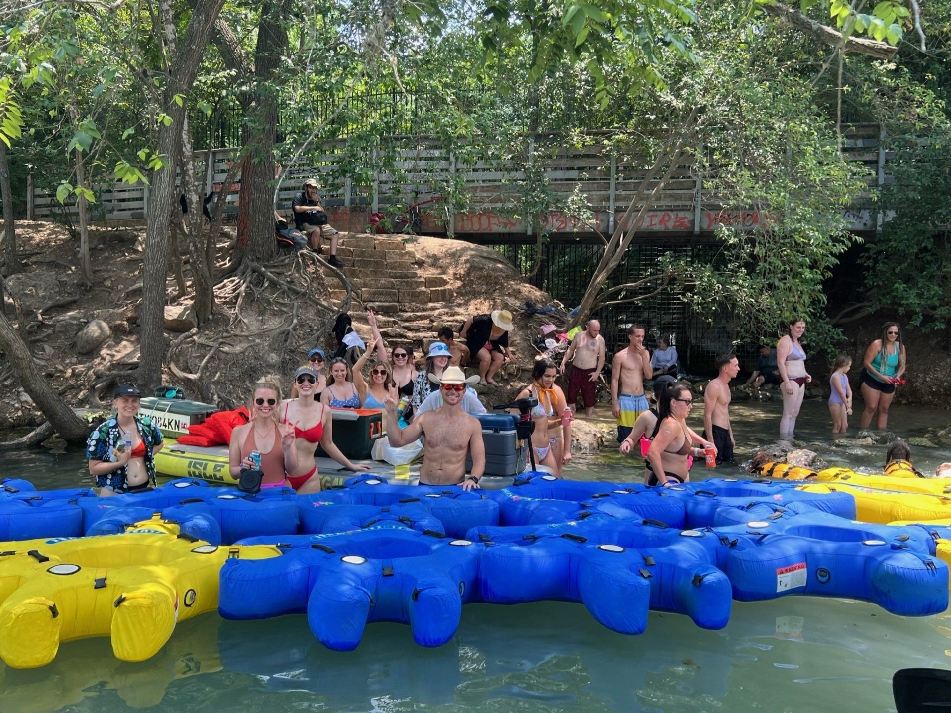 boats and bats tubing tour in austin spring water