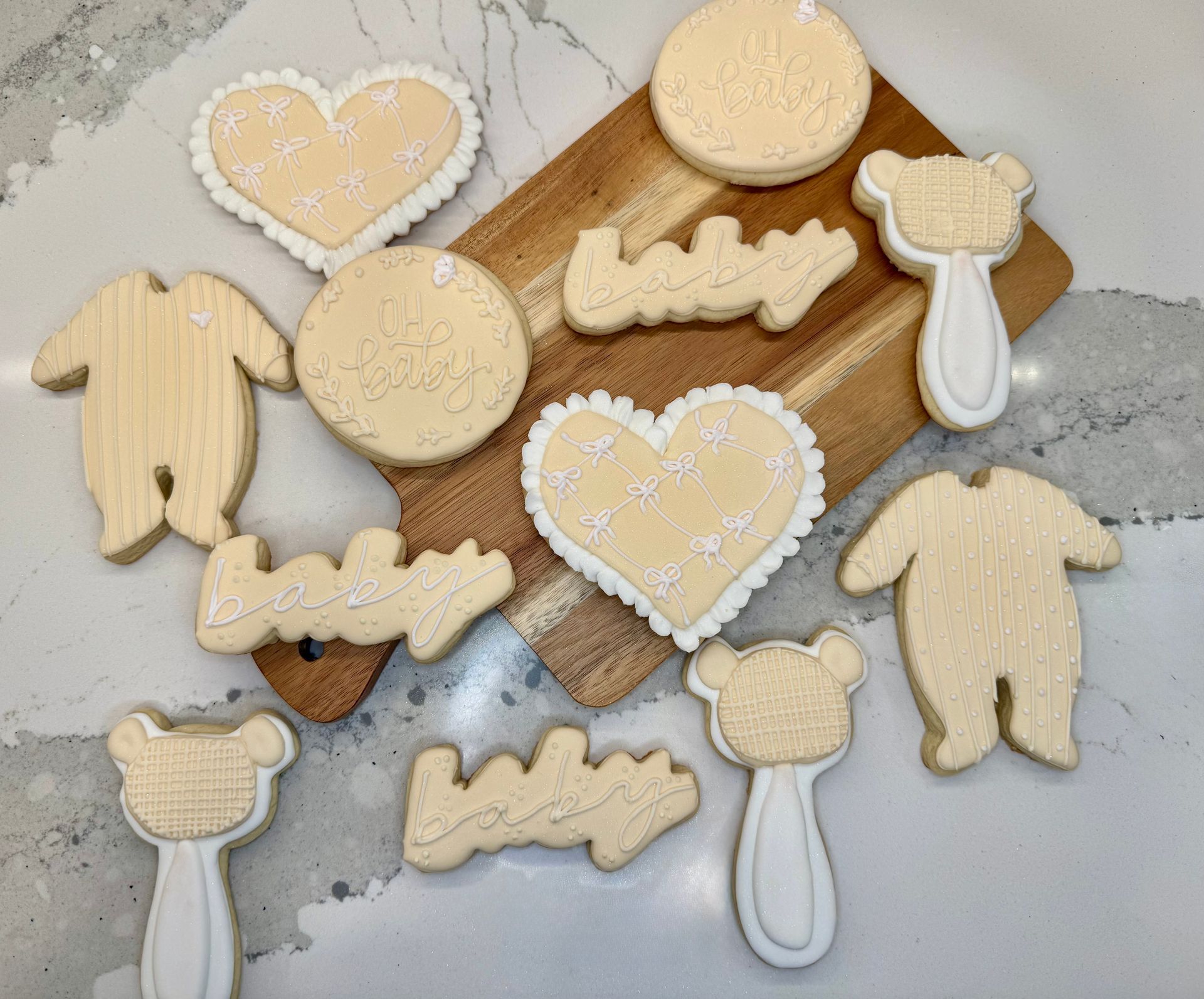 Neutral Baby Shower Cookies