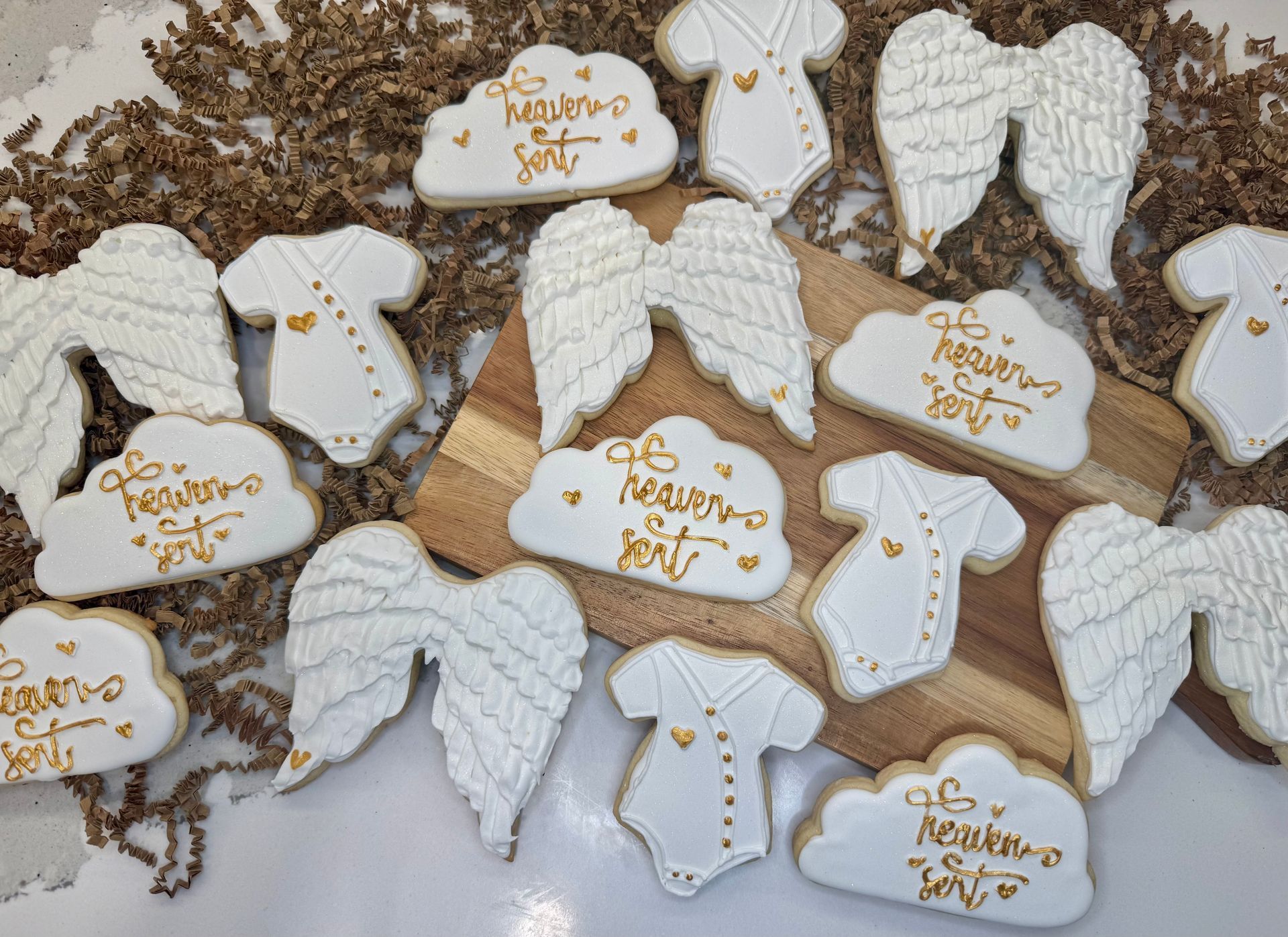 Heaven Sent Baby Shower Cookies