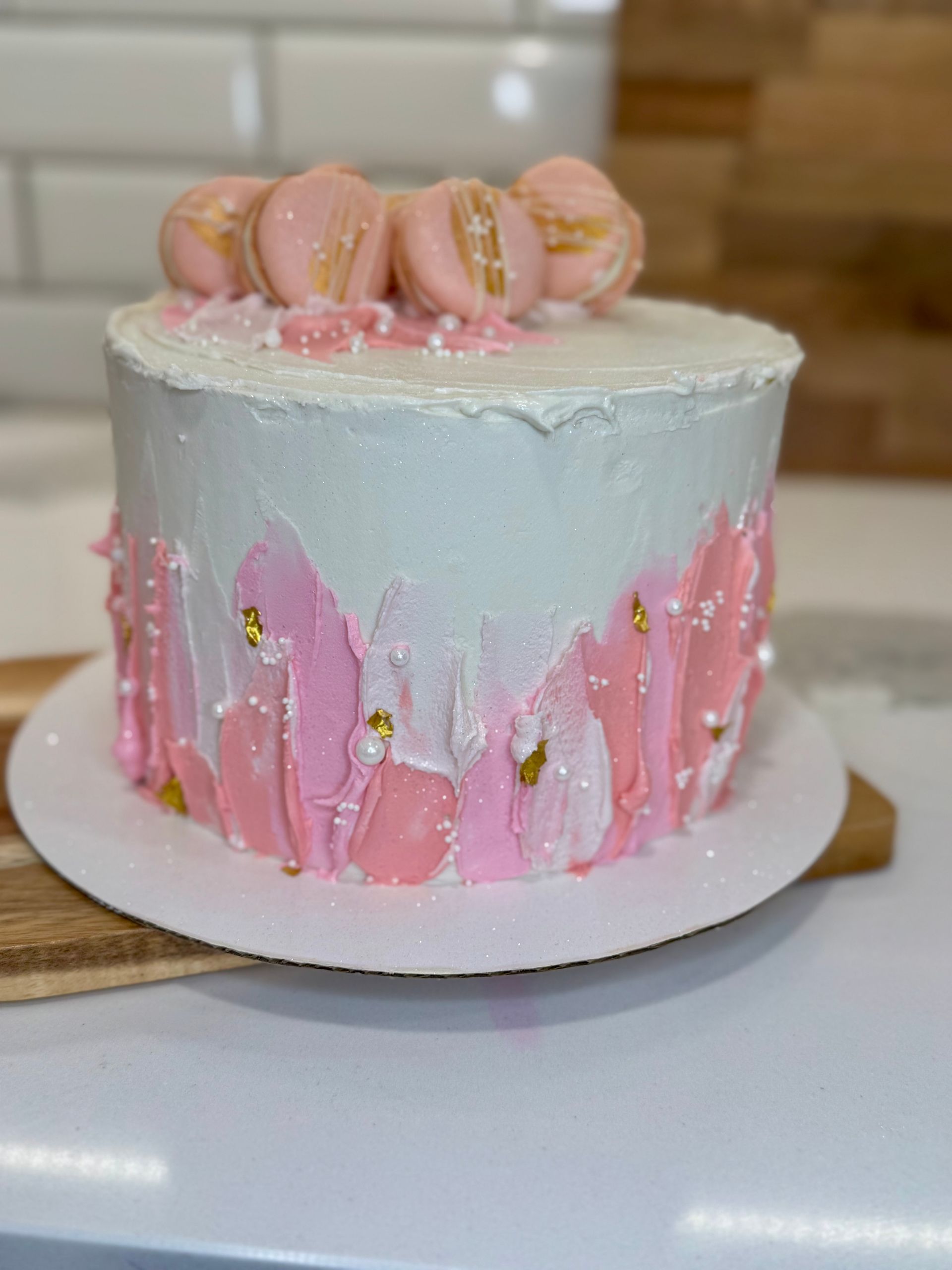Pink Macaron Cake