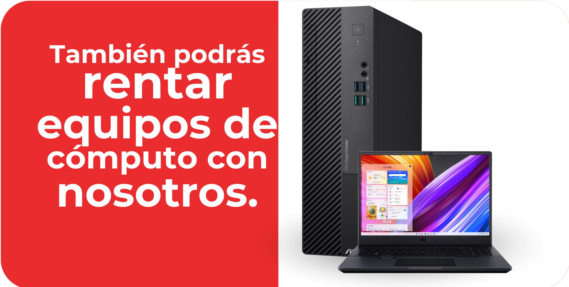 Una computadora y una computadora portátil están sentadas una al lado de la otra.