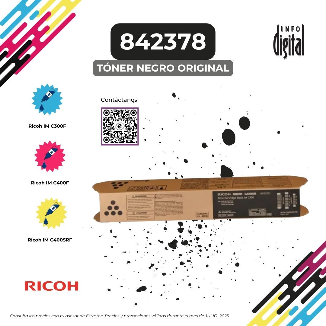 Una imagen de un tóner para una impresora ricoh.