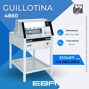 Un anuncio de una guillotina 4860 de eba