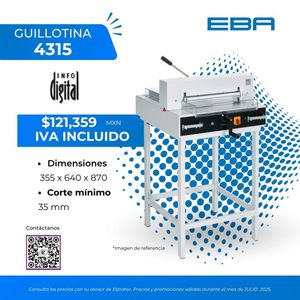 Un anuncio de una máquina guillotina que cuesta $ 121,369
