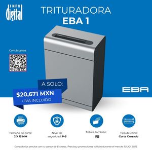 Un anuncio de una trituradora de papel que cuesta $ 20,671