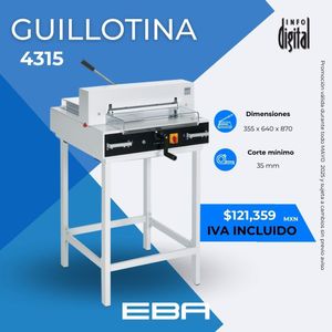 Un anuncio de una máquina guillotina que cuesta $ 121,369