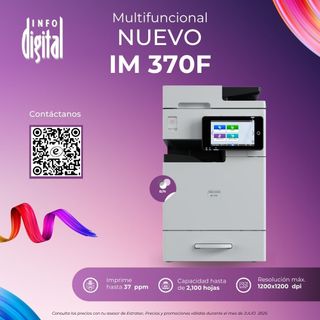 Una imagen de una impresora con un código QR.