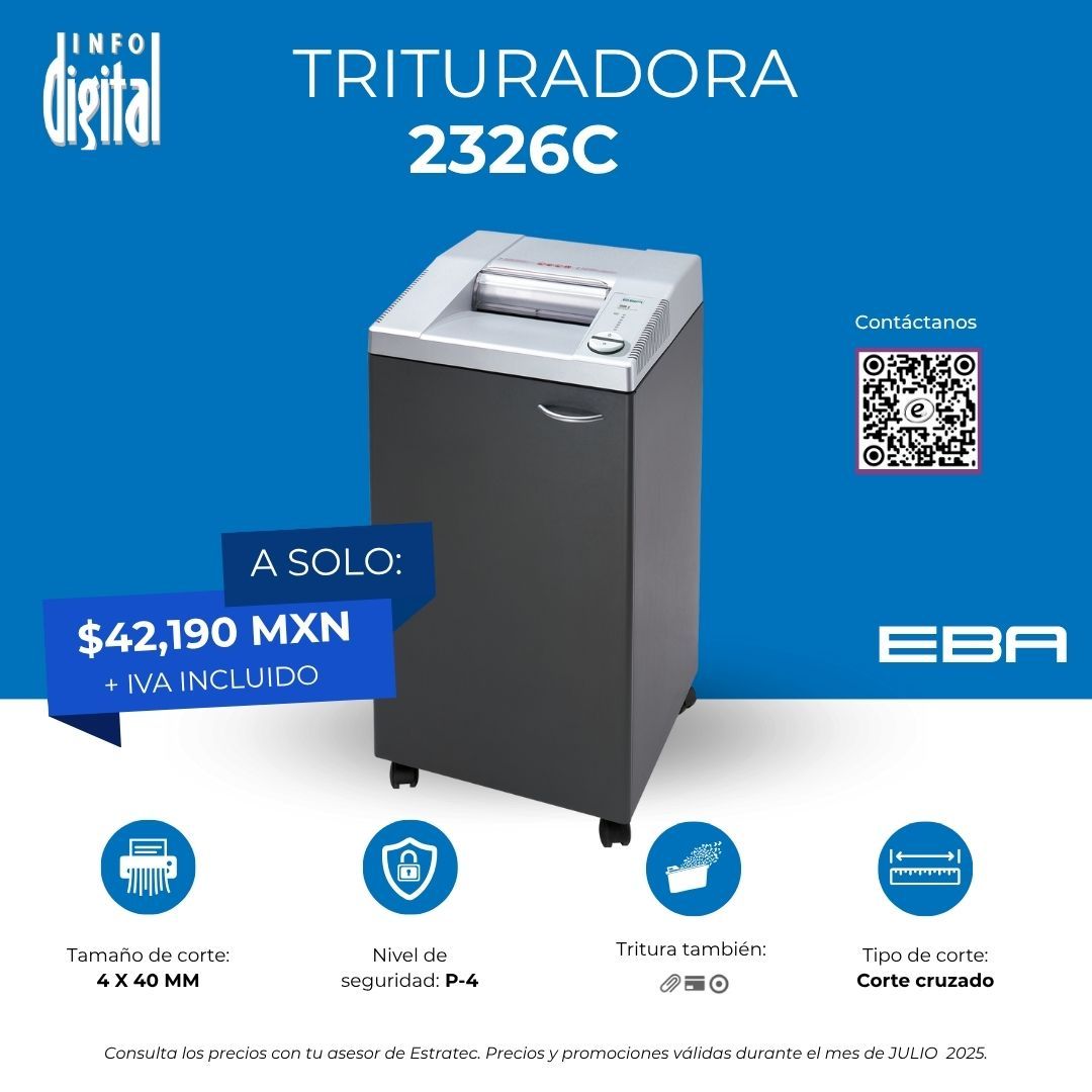 Un anuncio de una trituradora de papel que cuesta $ 42,190