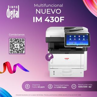 Un anuncio de una impresora que dice nuevo im 430f