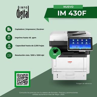 Un anuncio de una impresora que dice nuevo im 430f