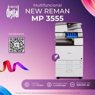 Un anuncio de una impresora digital llamada MP 3550