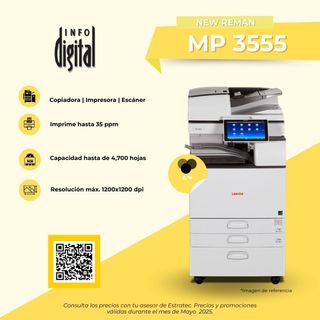 Un anuncio de una impresora digital llamada MP 3550