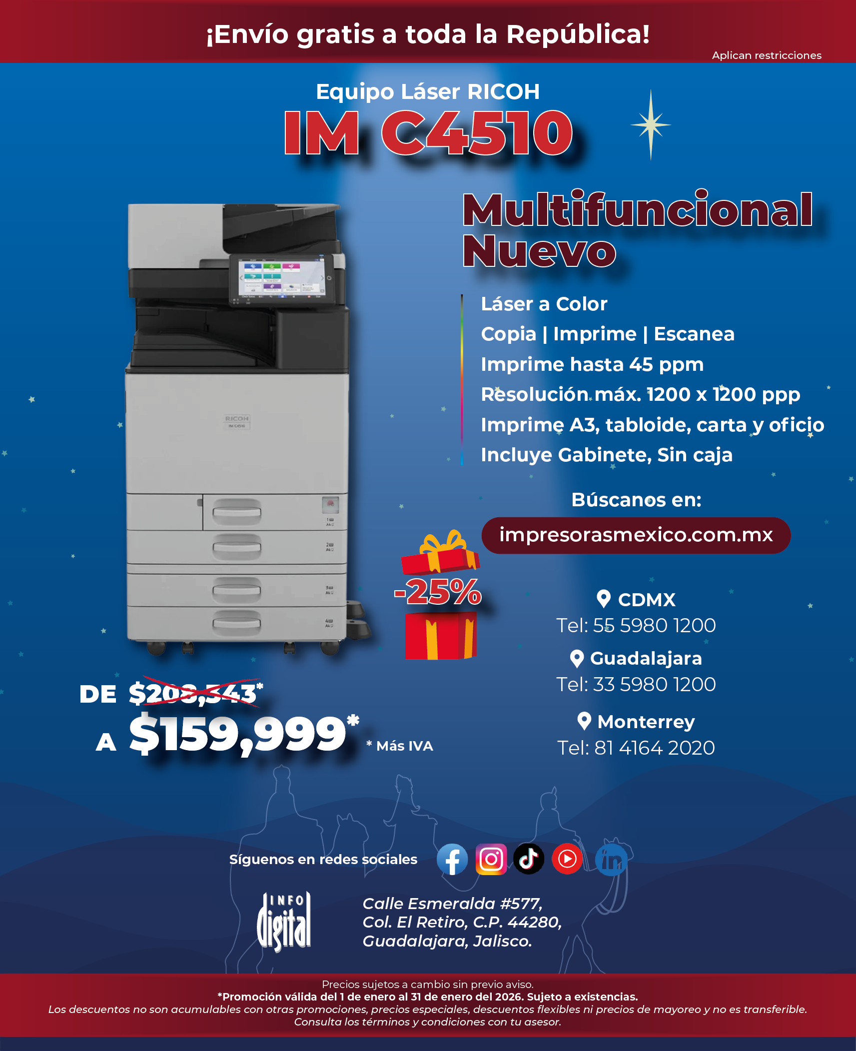 Un anuncio de una impresora que dice nueva p 311