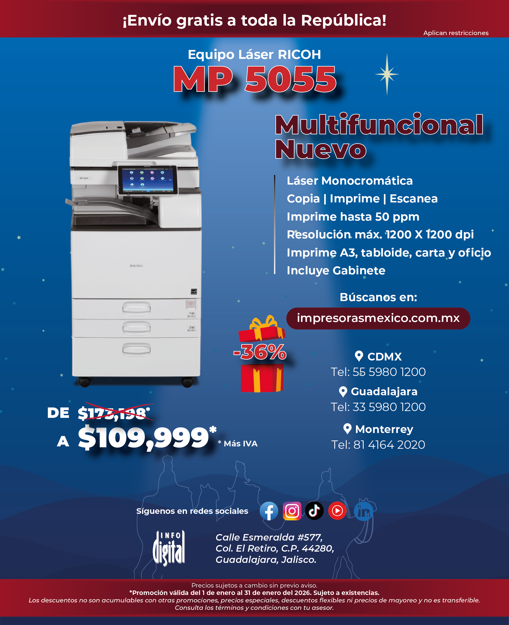 Un anuncio de una impresora que dice nueva p 311