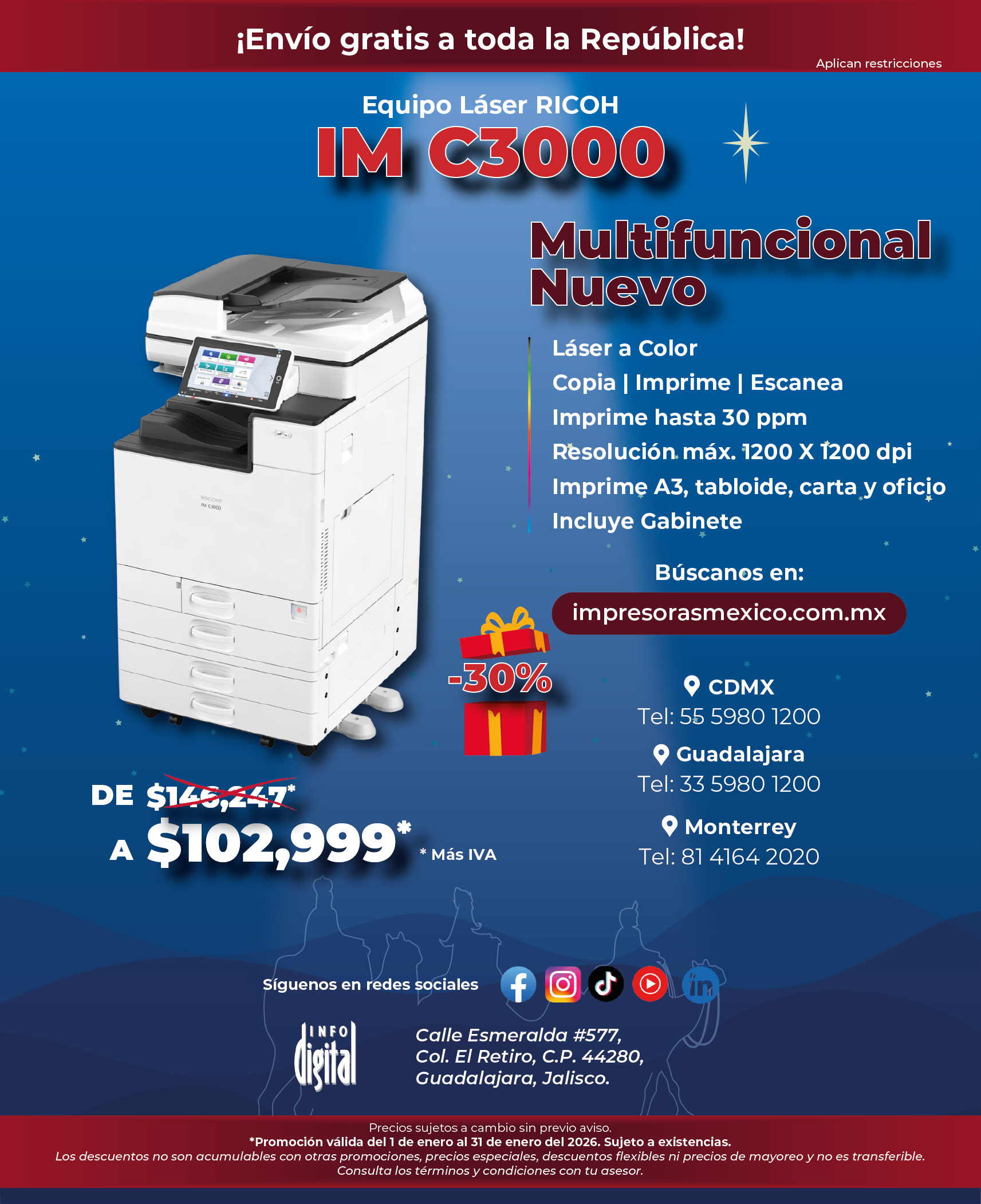 Un anuncio de una impresora que dice nueva p 311