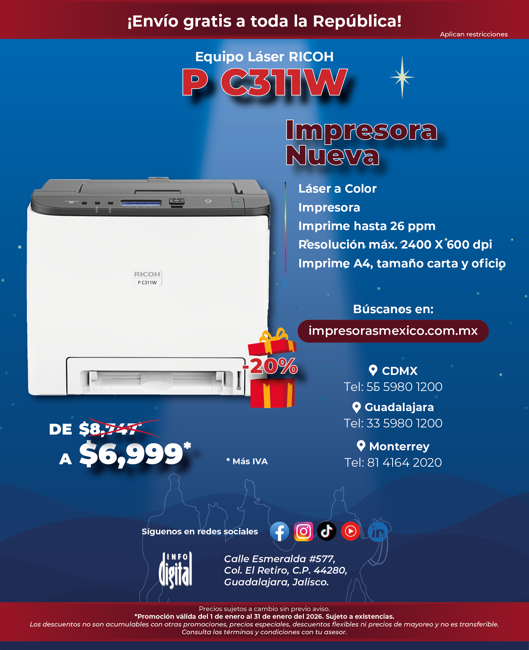 Un anuncio de una impresora llamada im c300