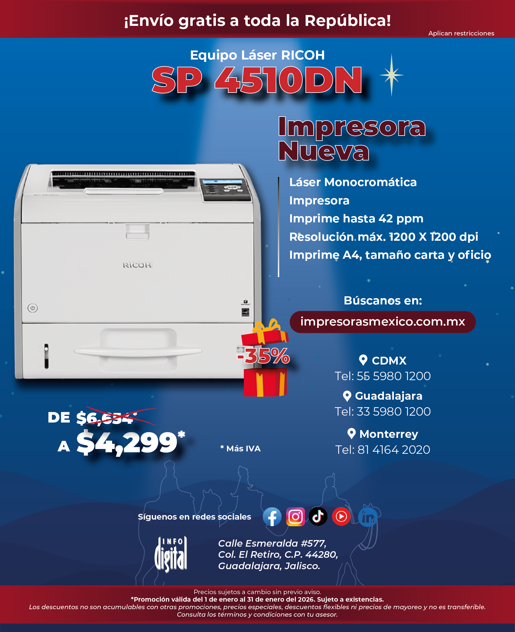 Un cartel para una impresora que dice nuevo im 460f