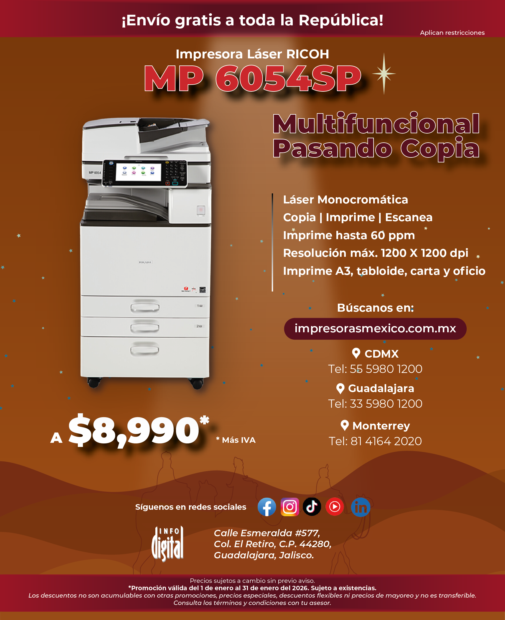 Un anuncio de una impresora llamada pro 8120s