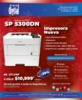 Un cartel de una impresora que dice nuevo m 320f