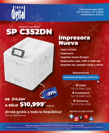 Un anuncio de una impresora llamada im c300