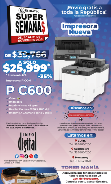 Un anuncio de una impresora llamada im c300