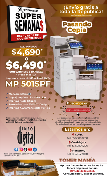 Un anuncio de una impresora llamada Lanier LW 325