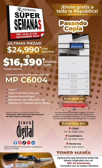 An ad for usado pasando copia mp c307