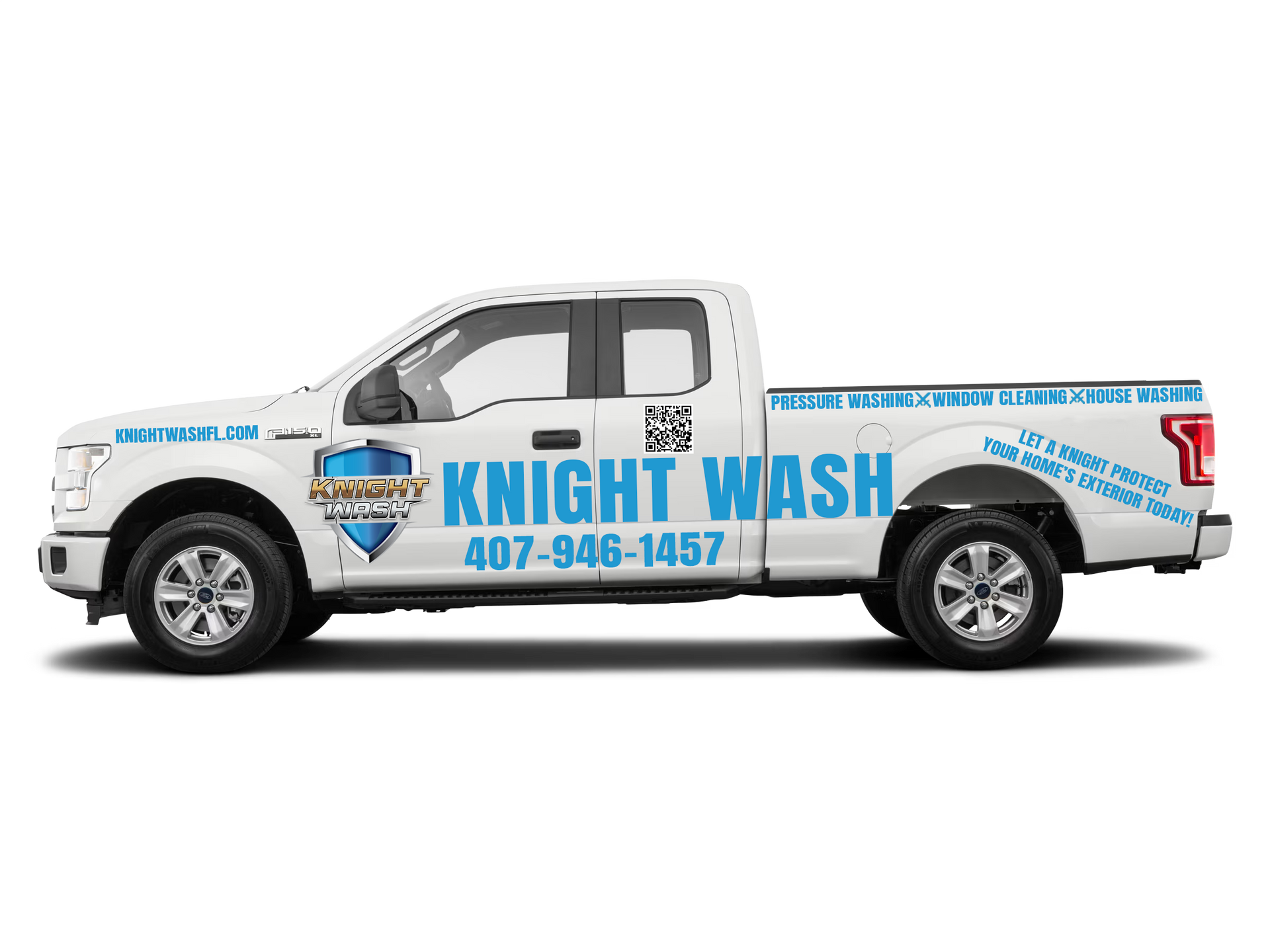 White pickup truck with 