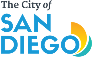 The logo for the city of san diego is blue and yellow