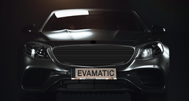 Ein Auto mit einem Nummernschild, auf dem „evamatic“ steht