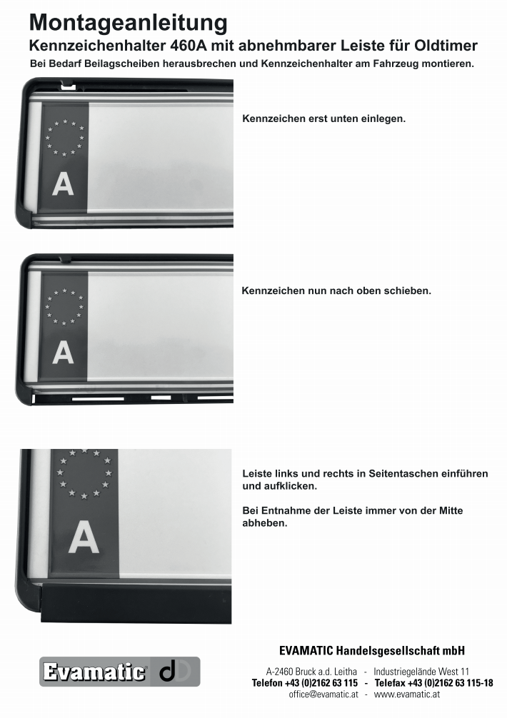 Ein Bild eines Nummernschildrahmens auf weißem Hintergrund.