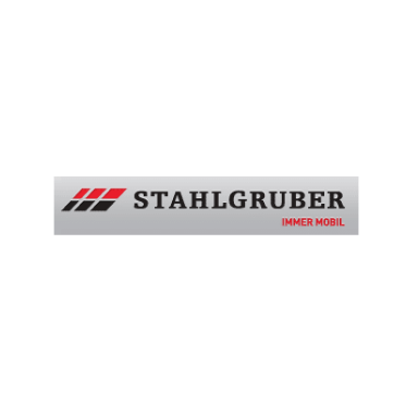 Stahlgruber immer mobil logo on a white background