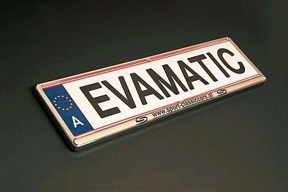 Ein Nummernschild mit dem Wort evamatic darauf