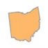Orange outline of Ohio state.