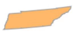 Map of Tennessee in orange.