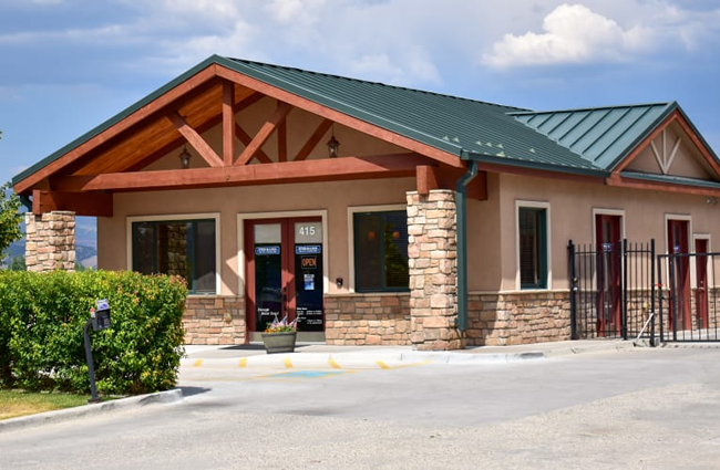 The front entrance to STOR-N-LOCK Self Storage in Gypsum, Colorado