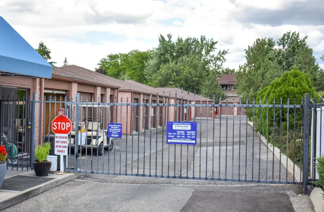 The front gate at STOR-N-LOCK Self Storage in Boise, Idaho