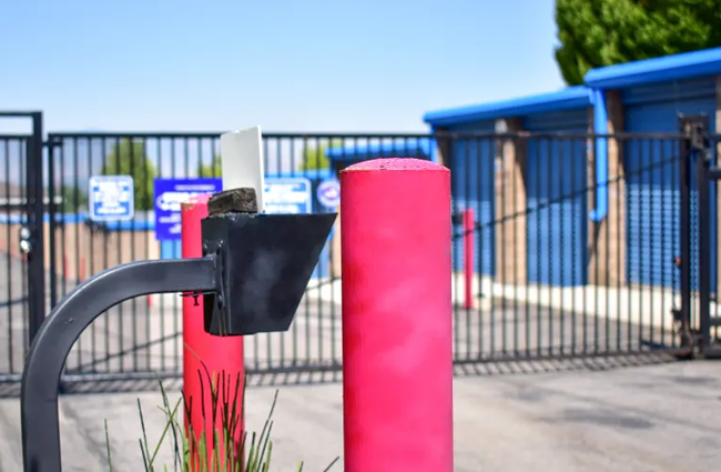 The front gate and keypad entry at STOR-N-LOCK Self Storage in Cottonwood Heights, Utah