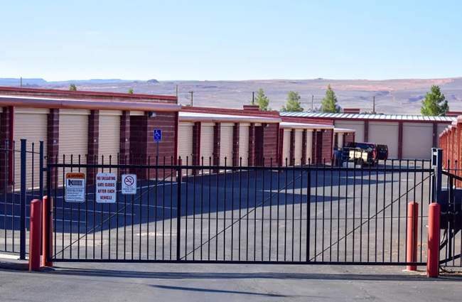 The front gate at STOR-N-LOCK Self Storage in Hurricane, Utah