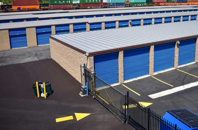 The front gate at STOR-N-LOCK Self Storage in Riverdale, Utah