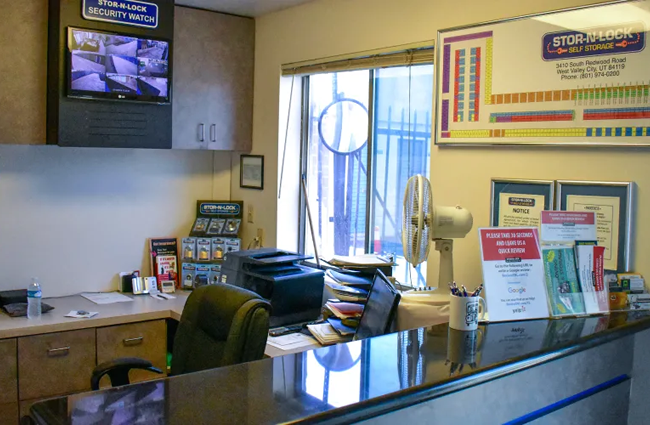 Inside the office at STOR-N-LOCK Self Storage in West Valley City, Utah