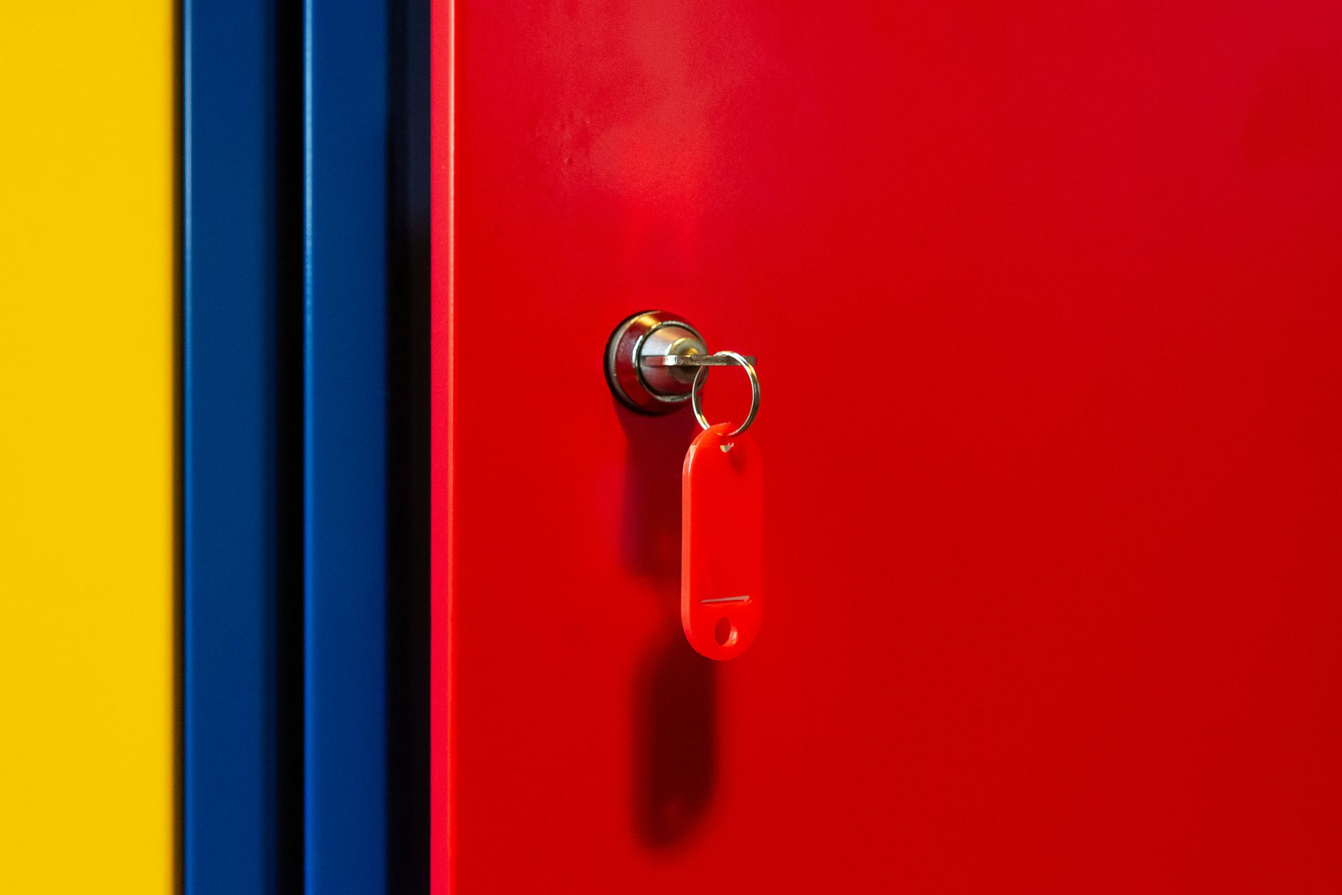 key in red locker