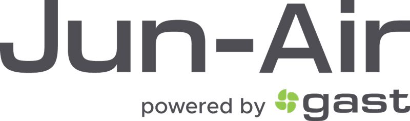 Jun-Air logo: dark gray text 