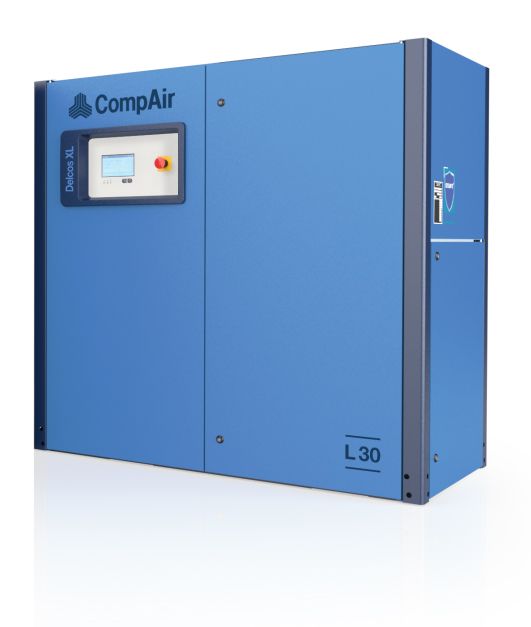 Blue CompAir L30 industrial air compressor.