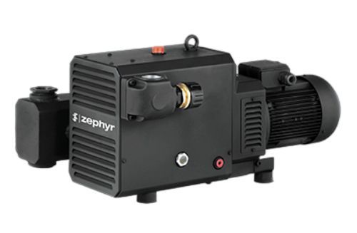 Black Zephyr vacuum pump, industrial equipment.