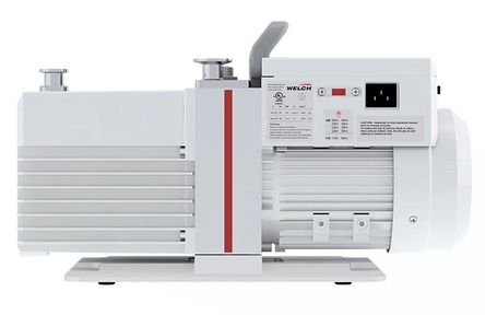 White Welch vacuum pump with a motor and power cord.